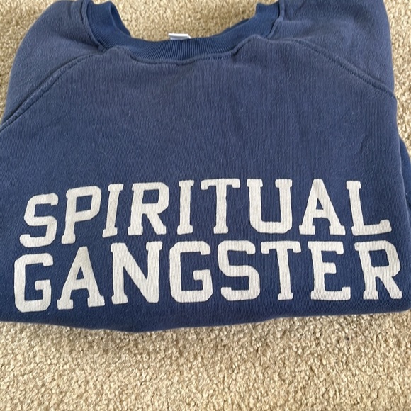 NWOT Spiritual Gangster Blue and Gray SG Pullover XS Unisex MSRP $89 - Picture 12 of 12